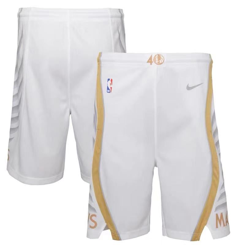 2025 Men NBA Dallas Mavericks Shorts Nike White